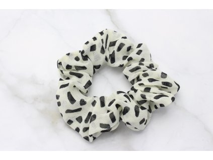 13095 scrunchie bielo cierna