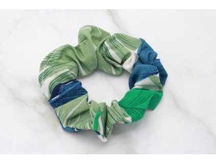 Scrunchie Zelený vzor