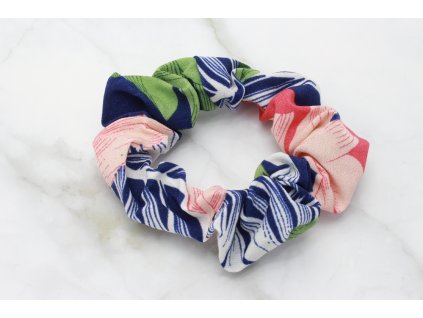 Scrunchie Farebná vzorovaná