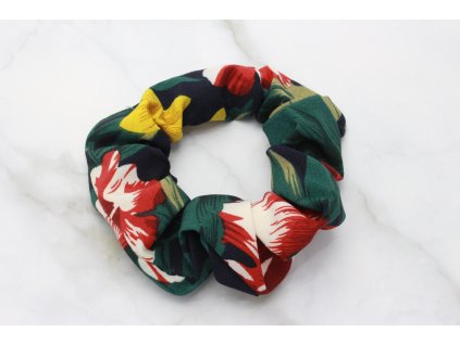Scrunchie Kvetový vzor