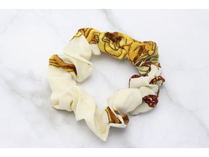Scrunchie Maslová vzorovaná