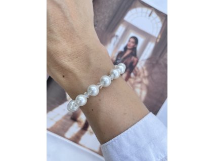 Perlový náramok White Pearls