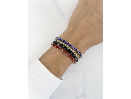 13782 strasovy naramok four colored