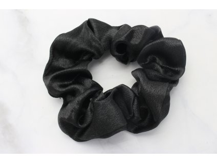 Scrunchie Čierna-lesklá