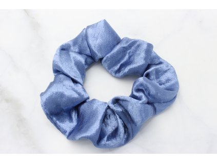 Scrunchie Svetlomodrá-lesklá