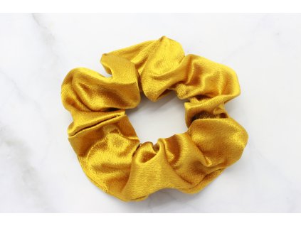 Scrunchie Okrová-lesklá