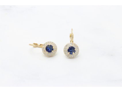 Rhodiované náušnice Lia Blue Gold