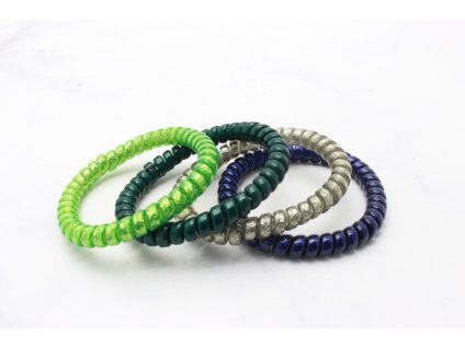 Set 4 špirálových gumičiek GREEN