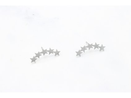 Náušnice z chirurgickej ocele Silver Stars