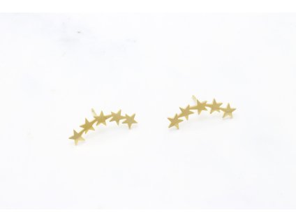 Náušnice z chirurgickej ocele Gold Stars