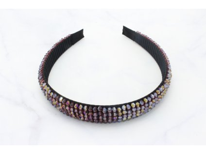 Trendy korálková čelenka-Fialová