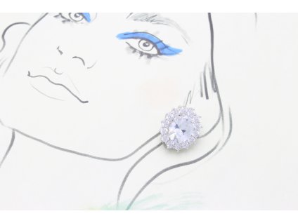 Klipsne Crystal Quality Julia White