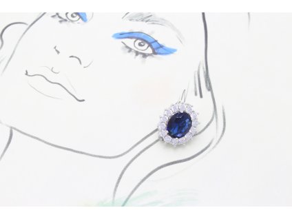 Klipsne Crystal Quality Julia Blue