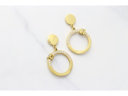 Náušnice z chirurgickej ocele Ring Gold