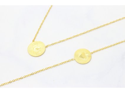 Set z chirurgickej ocele Heart Gold