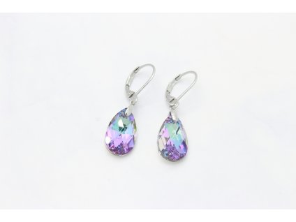 Exkluzívne náušnice Swarovski Elements / Fialovo modré Slzy