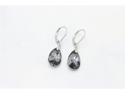 Exkluzívne náušnice Swarovski Elements / Oceľové Slzy
