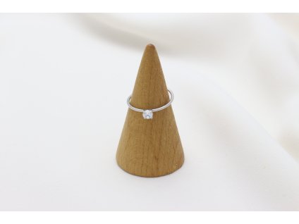 Prsteň z chirurgickej ocele Crystal