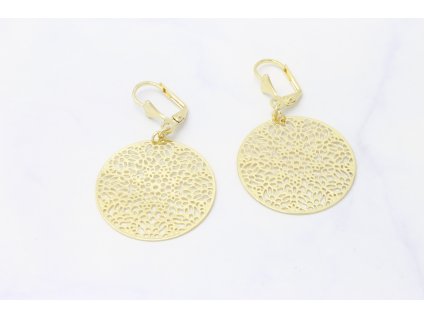 Exkluzívne náušnice Mandala Gold