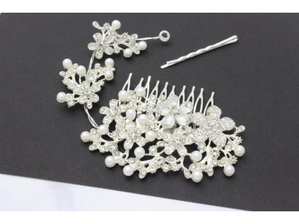 Hrebienok do vlasov Lux Pearls Silver