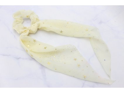 18714 maslova scrunchie s hviezdickami a satkou