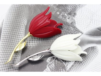 Brošňa Tulipán - 2 farebné varianty