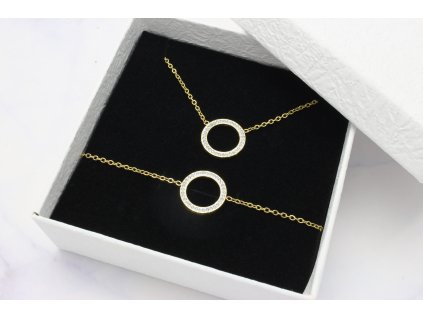 Darčekový set z chirurgickej ocele Circle Gold