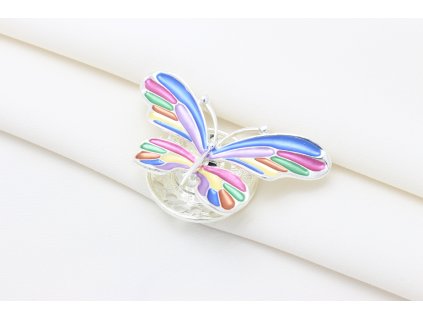 Magnetická brošňa Farebný motýľ