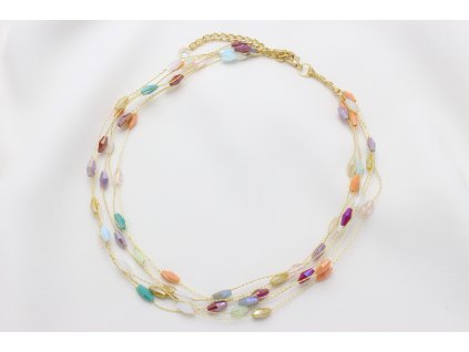 Farebný korálkový náhrdelník Elma