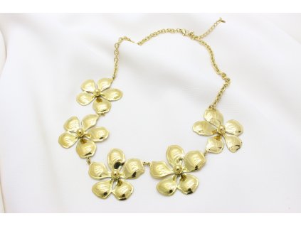 Náhrdelník z chirurgickej ocele Flowers Gold