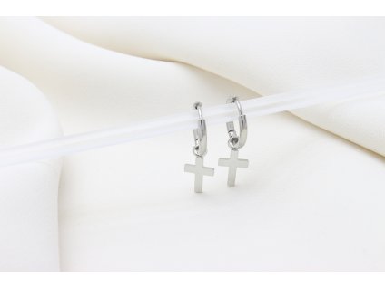 Kruhy z chirurgickej ocele s Krížikom