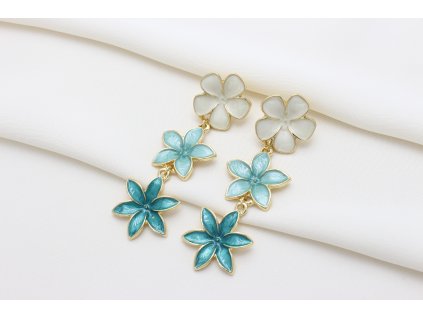 Náušnice Turquoise Flowers