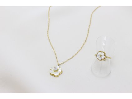 Set z chirurgickej ocele Flower White