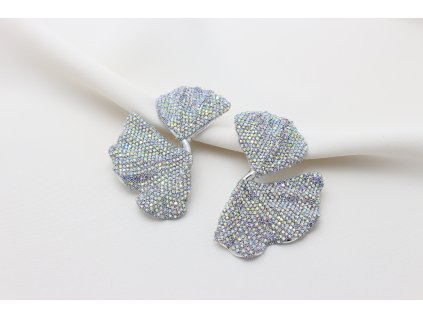 Ľahučké trblietavé náušnice FLOWER AB EFECT