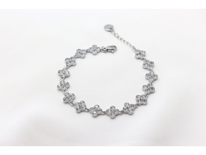 Náramok  z chirurgickej ocele s čírymi kryštálmi BLOOM