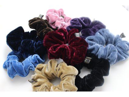 Scrunchie semišová / 9 farebné varianty