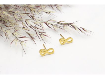 Náušnice z chirurgickej ocele Love Gold