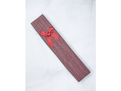 Darčeková krabička bordová mašľa