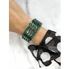 Kamienkový náramok Hanna - 4 farebné varianty (Farba Smaragdová)