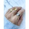 17776 2 prsten z chirurgickej ocele leaf silver