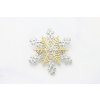 18396 zlato strieborna brosna snehova vlocka