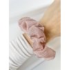 Scrunchie PINK - 4 farebné varianty (Farba Semišová ružová)