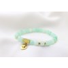 Korálkový náramok so srdiečkami Elissa Light Green