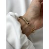 Pevný náramok z chirurgickej ocele Tery Gold