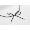 Korálkový náhrdelník Black Bow