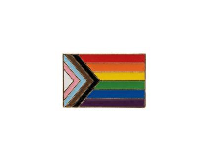 Barevný pin na oblečení LGBTQ+