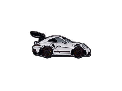 Kovový pin Bílé sportovní auto