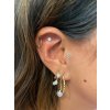 Set 24K pozlátených+Swarovski® krištáľových ušných semienok