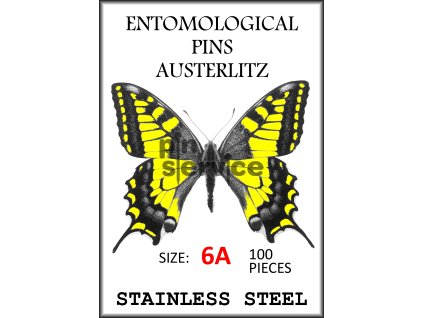 Stainless steel pins - size 6A - 100 pcs