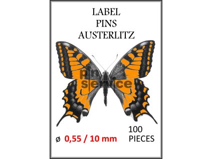 label pins 0,55 10 mm 100 pcs